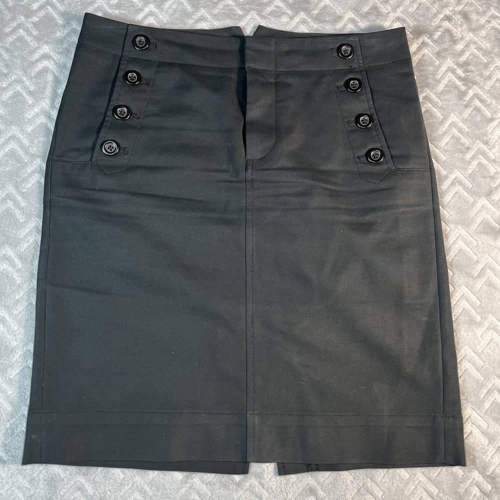 GAP Women's Gray Pencil Skirt Size 0 – Cotton Spandex Stretch